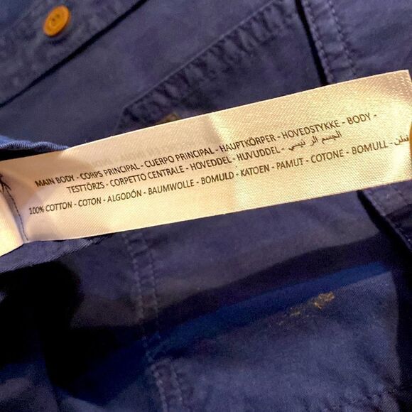 Ariat Rebar navy buttons pockets 100% cotton brand new - Picture 5 of 5